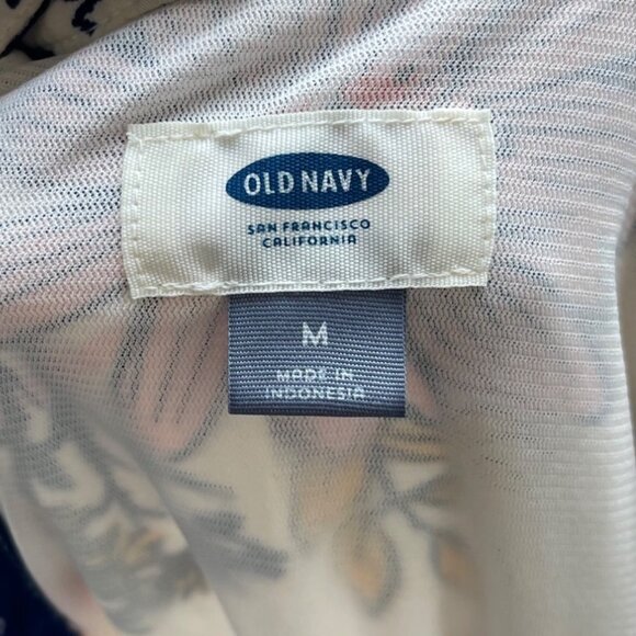 Old Navy Floral Summer Fit and Flare Dress Sz M Swing Pleated Feminine Colorful - Picture 6 of 8